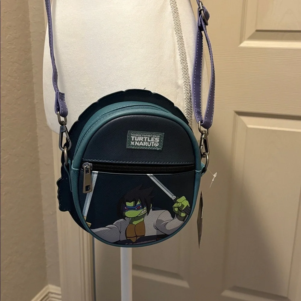 Turtles x Naruto Green Crossbody Bag. NWT Unisex Perfect for the little ones.
